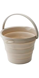 Amazon｜伊勢藤(ISETO) 折りたたみバケツ ソフトバケツ8型 ベージュ 8L